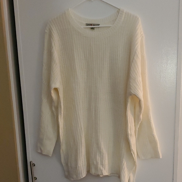 Love Change Sweaters - Calvin Klein Women's Ivory Crew Neck Sweater